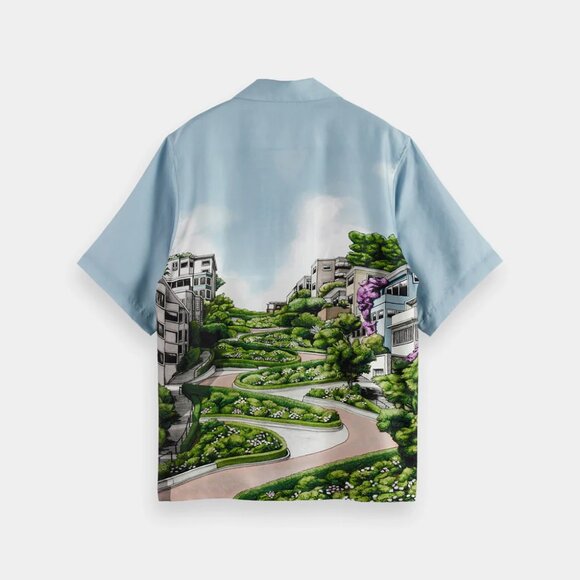 NWT Scotch & Soda Amsterdam Relaxed-Fit Tencel Shirt - Picture 2 of 7